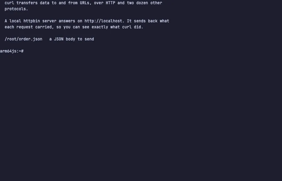 curl running in your browser