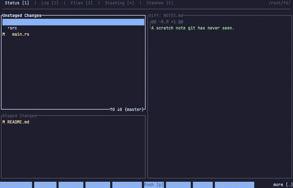 gitui running in your browser