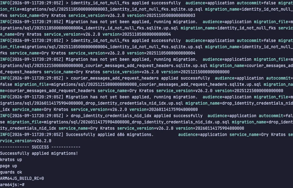 Ory Kratos running in your browser