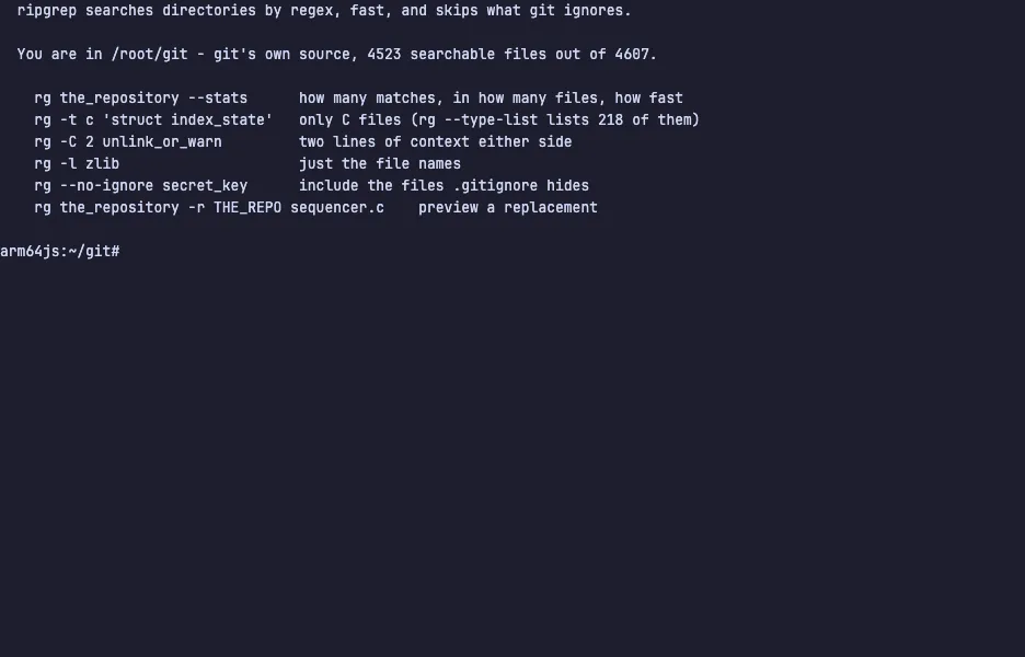 ripgrep running in your browser
